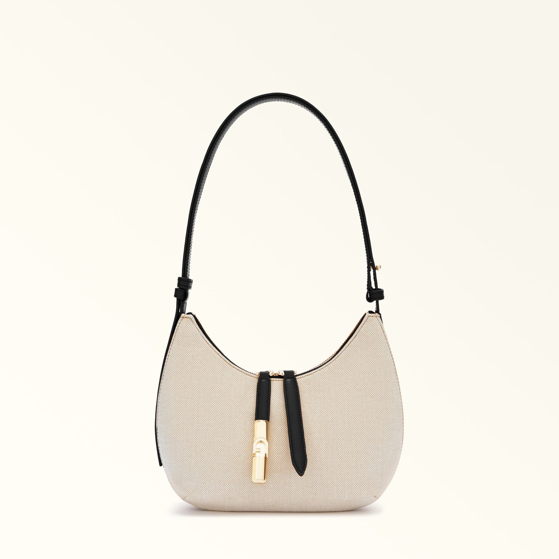 FURLA GOCCIA SHOULDER BAG NATURALE+NERO