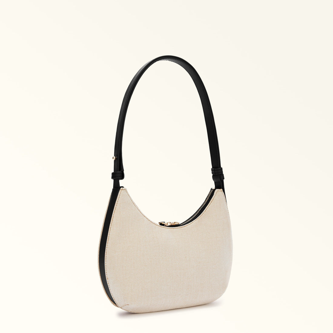 FURLA GOCCIA SHOULDER BAG NATURALE+NERO
