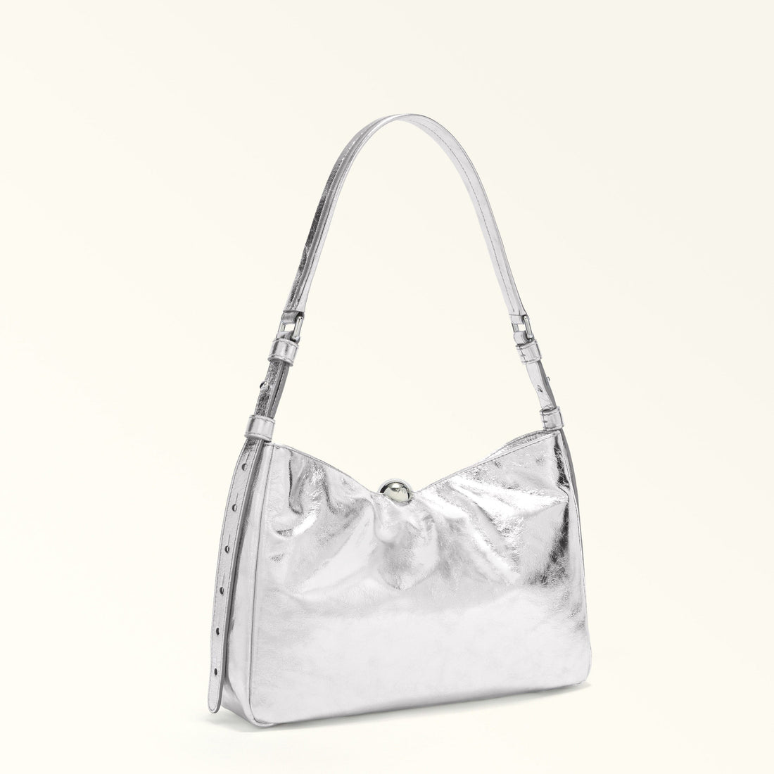 FURLA SFERA SOFT SHOULDER BAG Y3000-COLOR SILVER