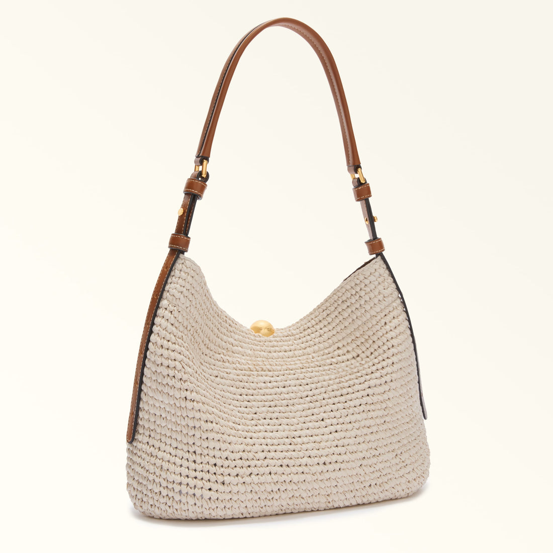 Shoulder Bag F5S-Furla Sfera Soft Naturale+Cognac H