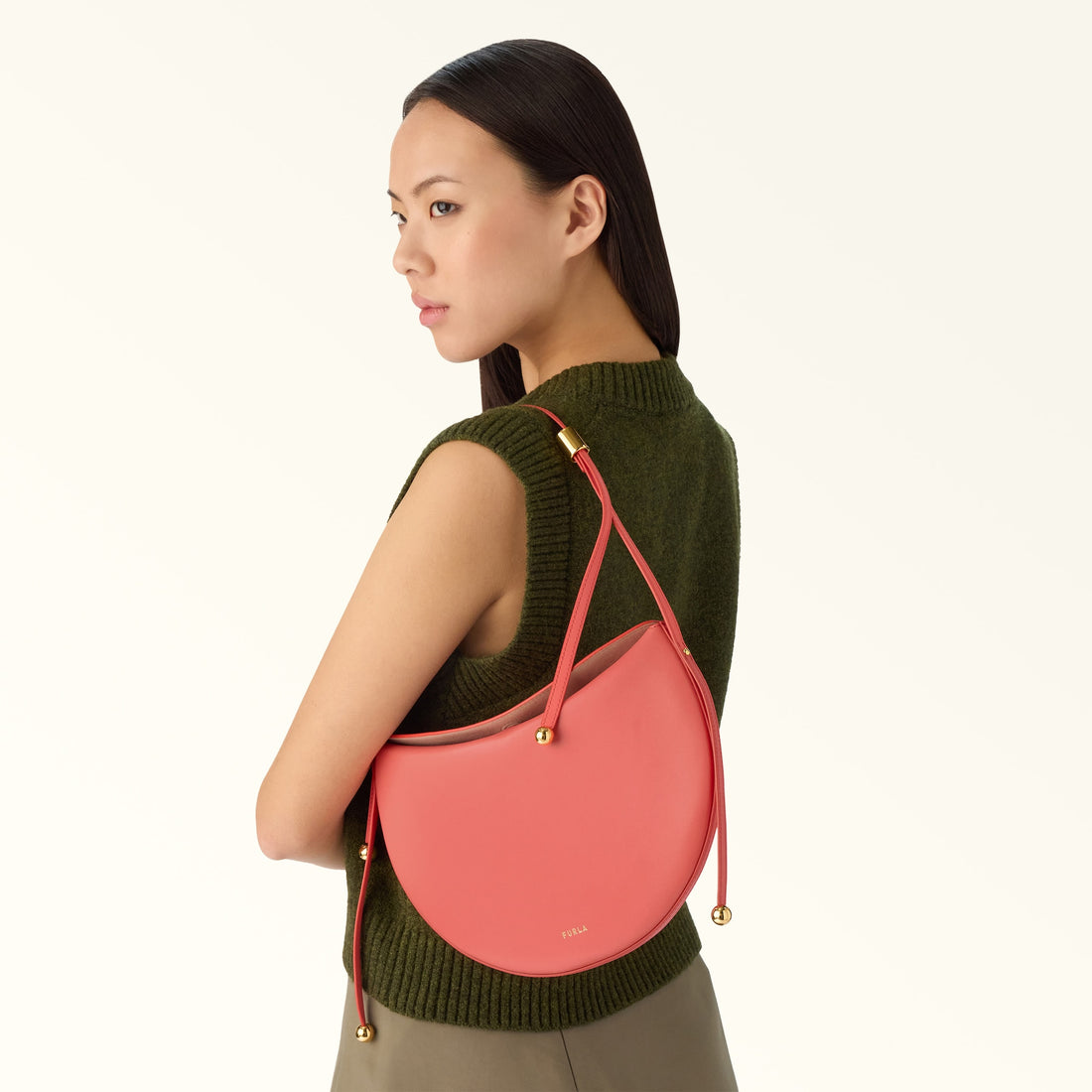 Furla Moonstone M Shoulder Bag in Orange - Bags 