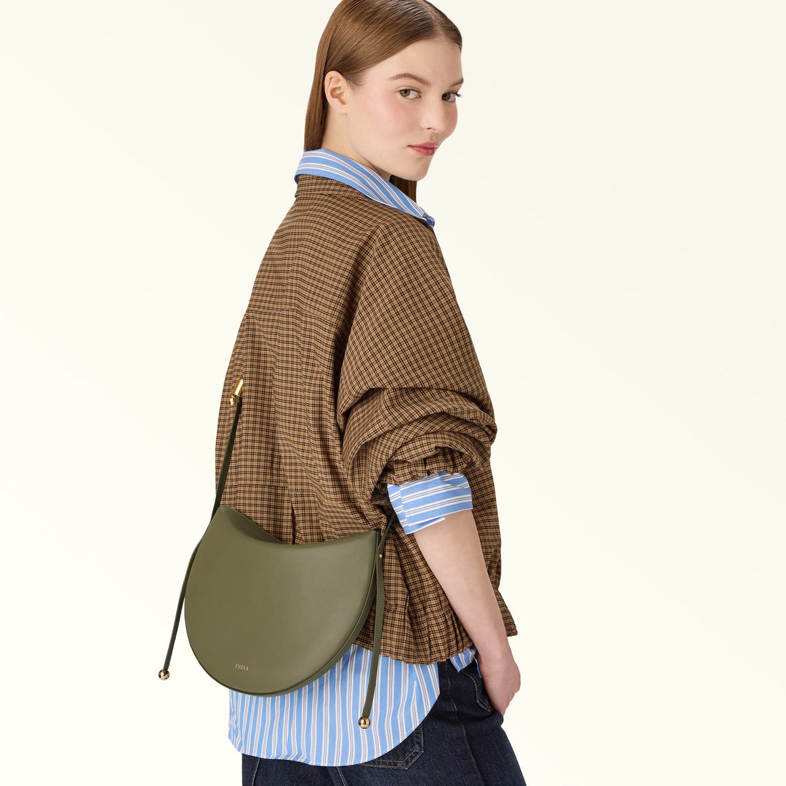 Furla Moonstone S Shoulder  Bag In Leather