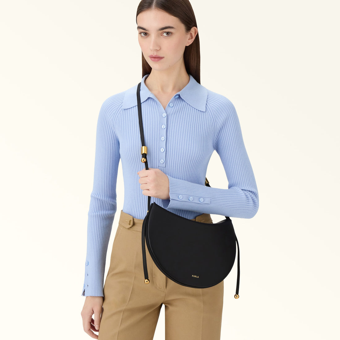 Furla Moonstone S Shoulder  Bag In Leather