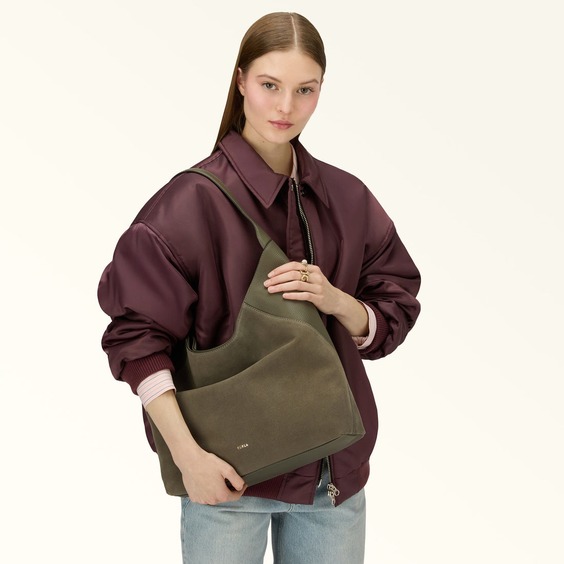 Furla Lara L Hobo Bag In Leather