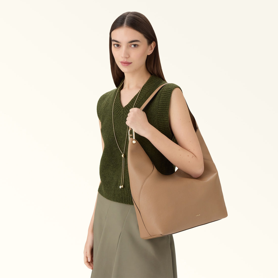 Furla Lara L Hobo Bag In Leather