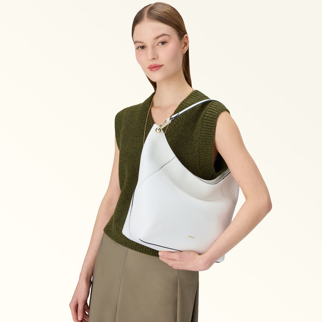 Furla Lara M Hobo Bag In Leather