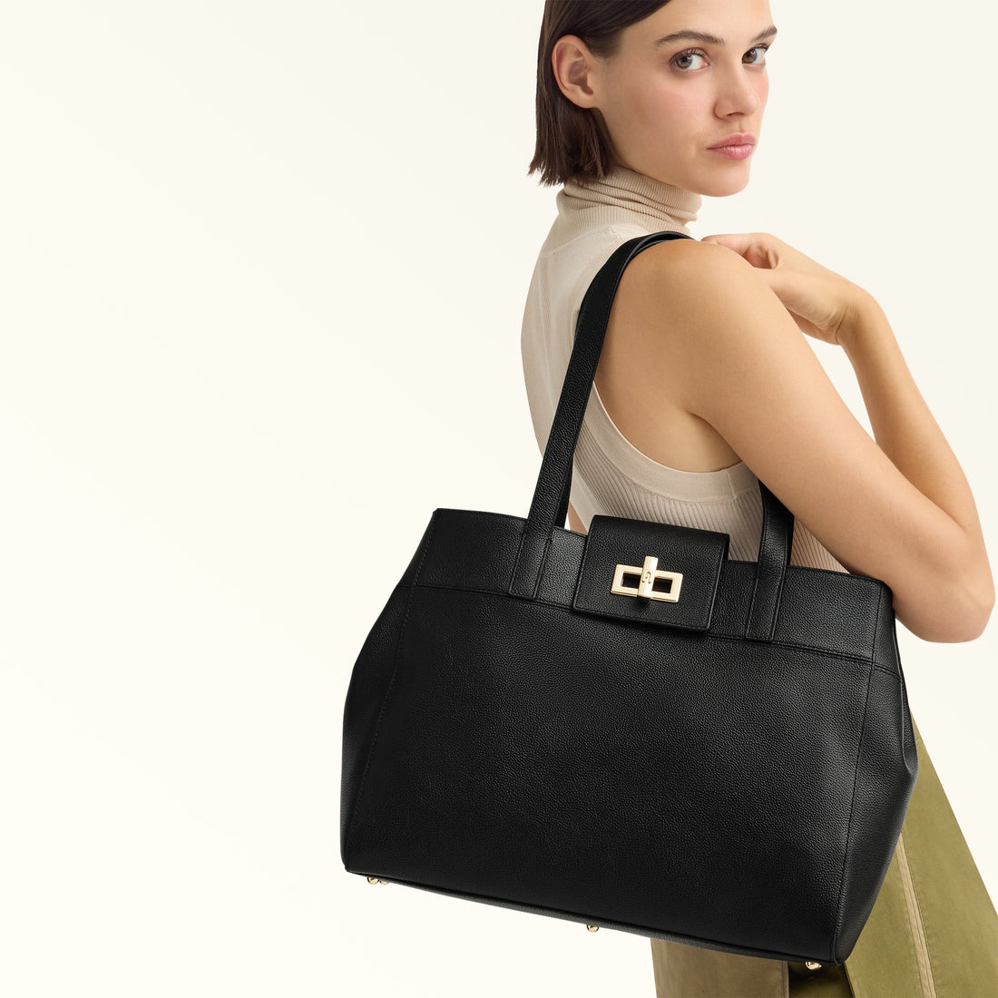 Furla Amelia L Tote E/W in Black - Bags 