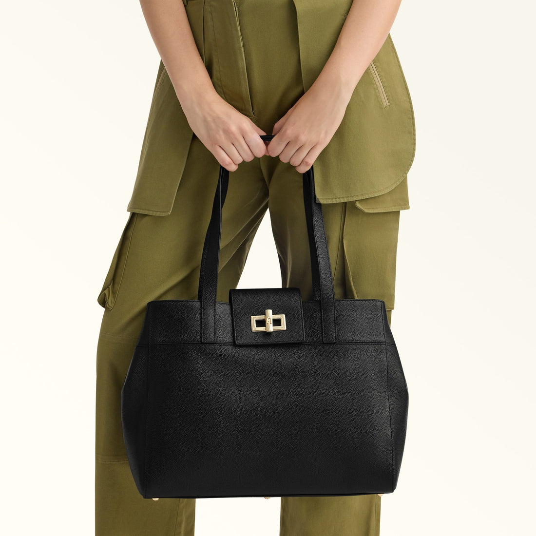Furla Amelia L Tote in Black - Bags 