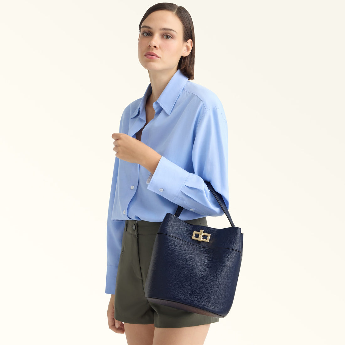Furla Amelia M Bucket Bag in Blue - Bags 