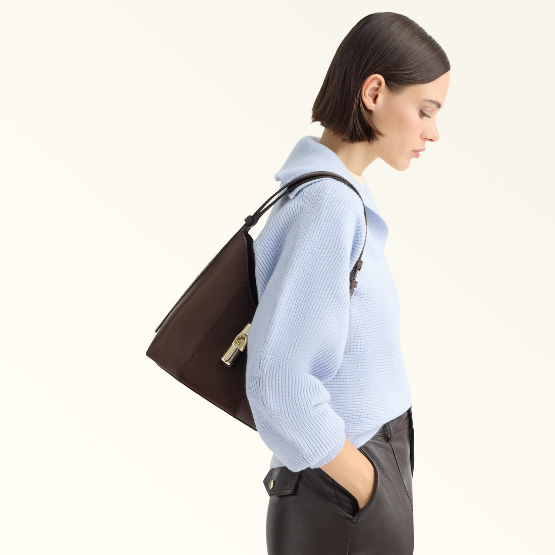 Furla Goccia S Hobo in Brown - Bags 