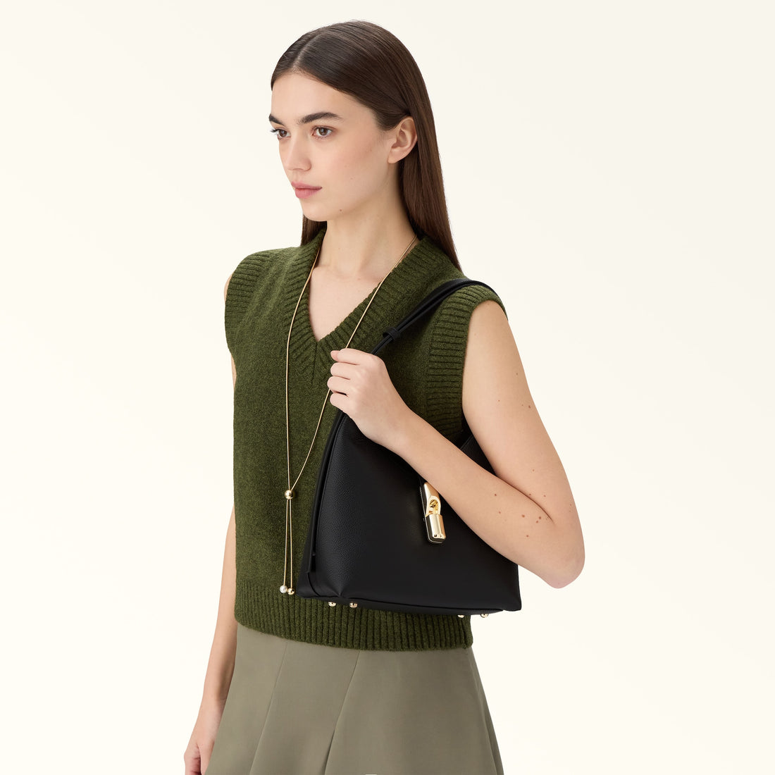 Furla Goccia S Hobo in Black - Bags 