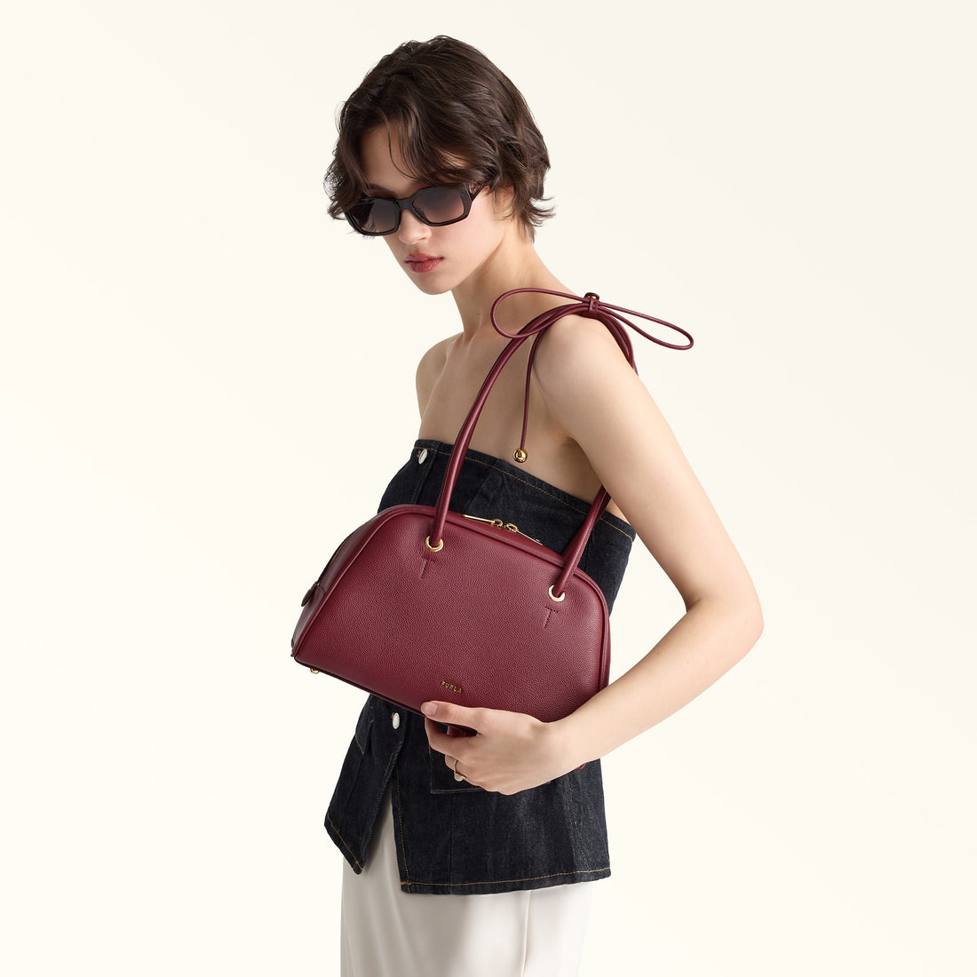 Furla Poppy M Dome in Red - Bags 