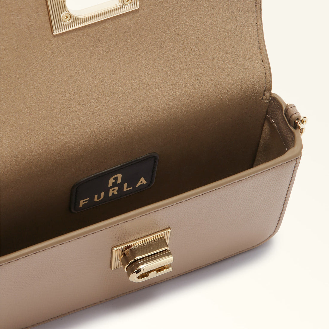FURLA 1927 CROSSBODY STUCCO GRAY