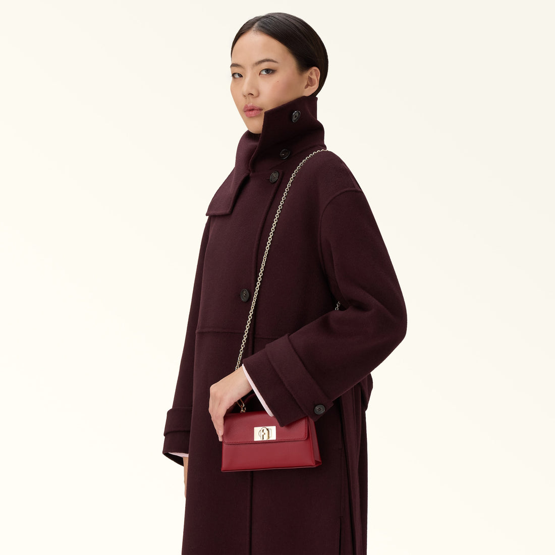 Furla 1927 Mini Crossbody Top Handle in Red - Bags 