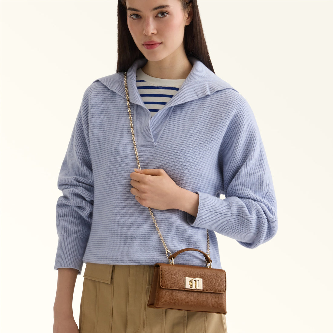 Furla 1927 Mini Crossbody Top Handle in Brown - Bags 