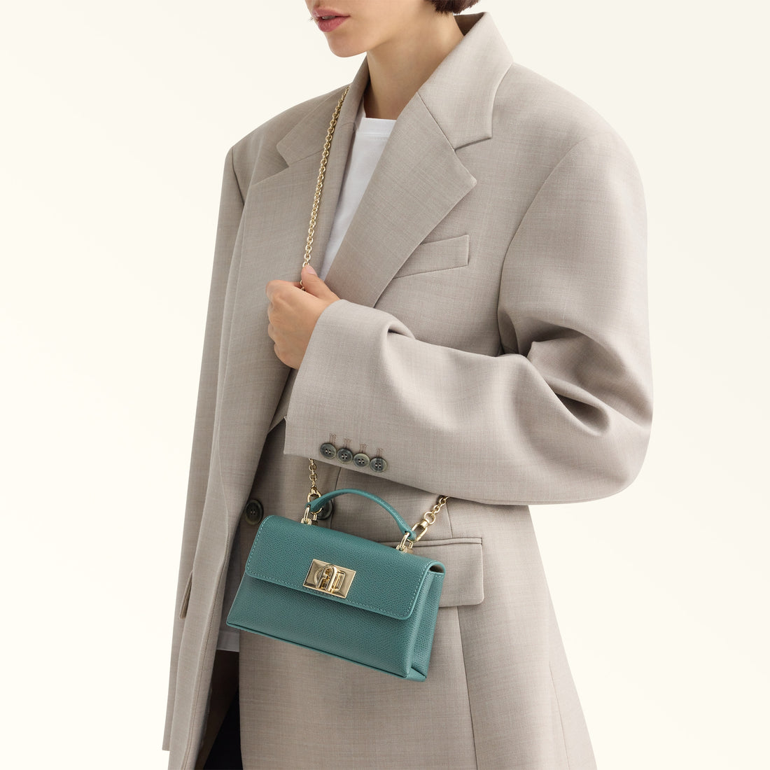 Furla 1927 Mini Crossbody Top Handle in Green - Bags 