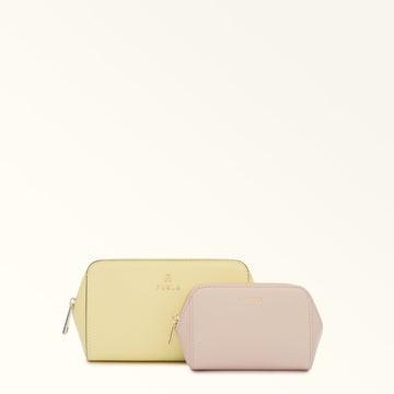FURLA CAMELIA COSMETIC CASE FREESIA+AZALEA