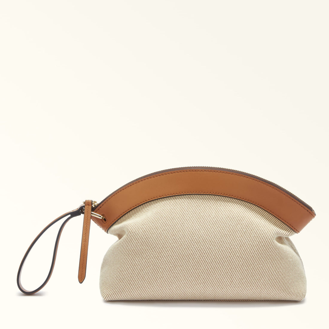 FURLA ERICA POUCH NATURALE+BRANDY
