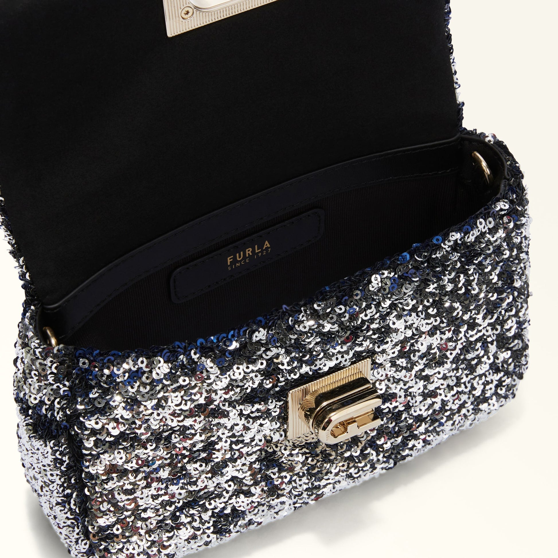 FURLA 1927 CROSSBODY DARK SILVER