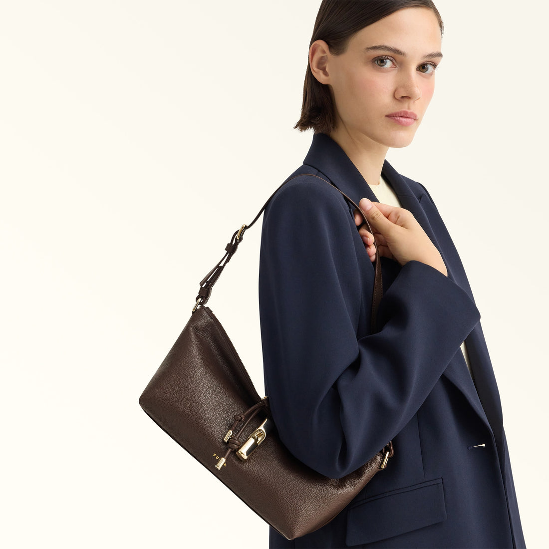 Furla Debby Mini Shoulder Bag Soft in Brown - Bags 