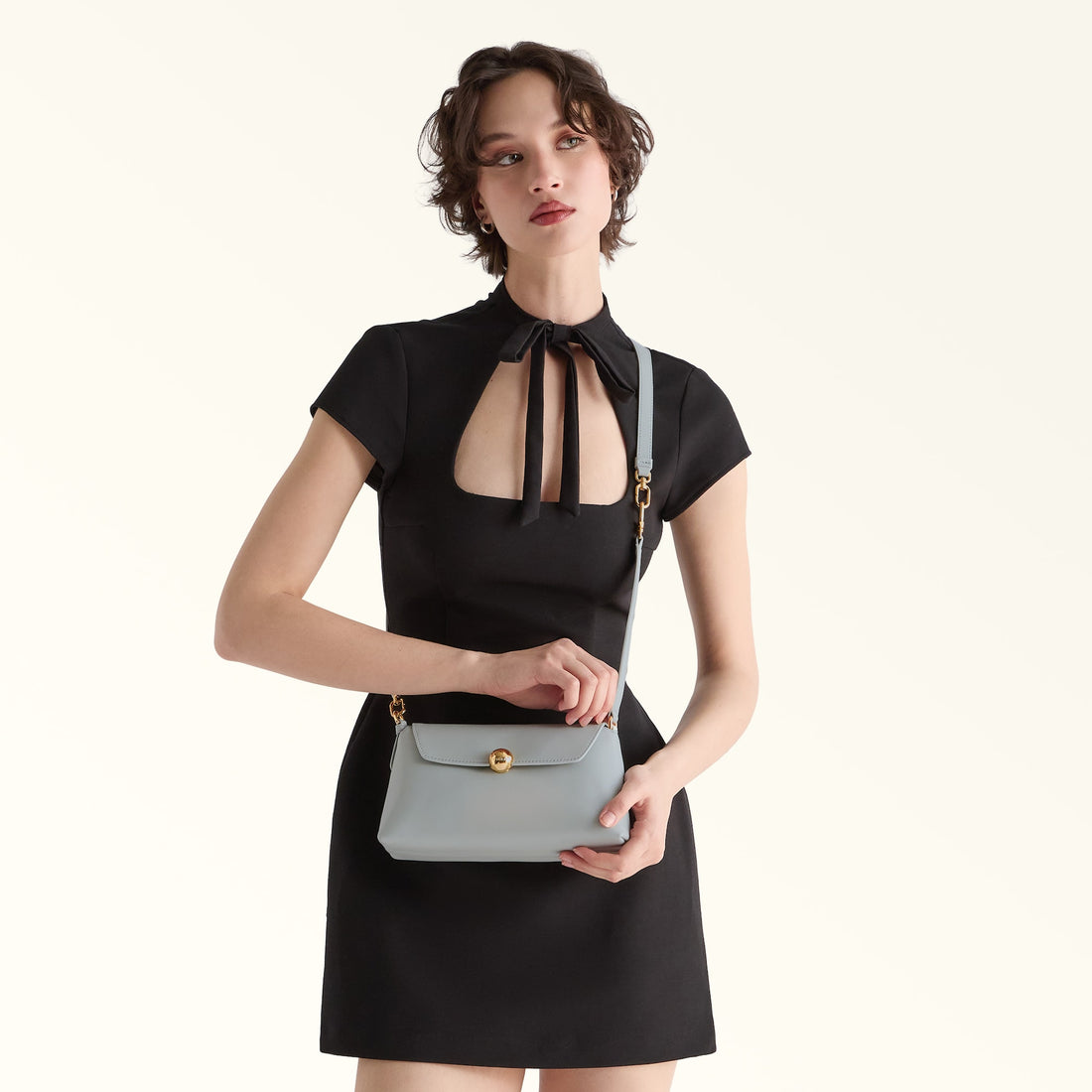 Furla Sfera Soft Mini Crossbody Top Handle in Grey - Bags 