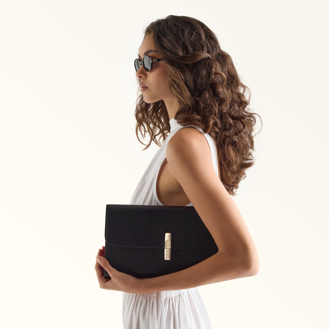 Furla Iride Clutch in Black - Bags 