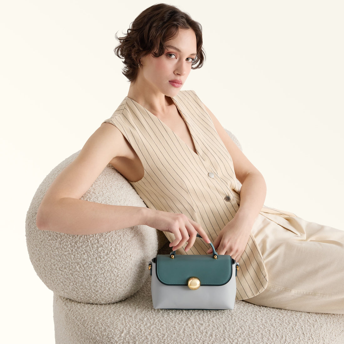 Furla Moonlight Mini Top Handle in Green - Bags 