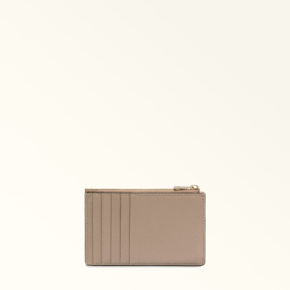 FURLA CAMELIA CARD CASE STUCCO GRAY