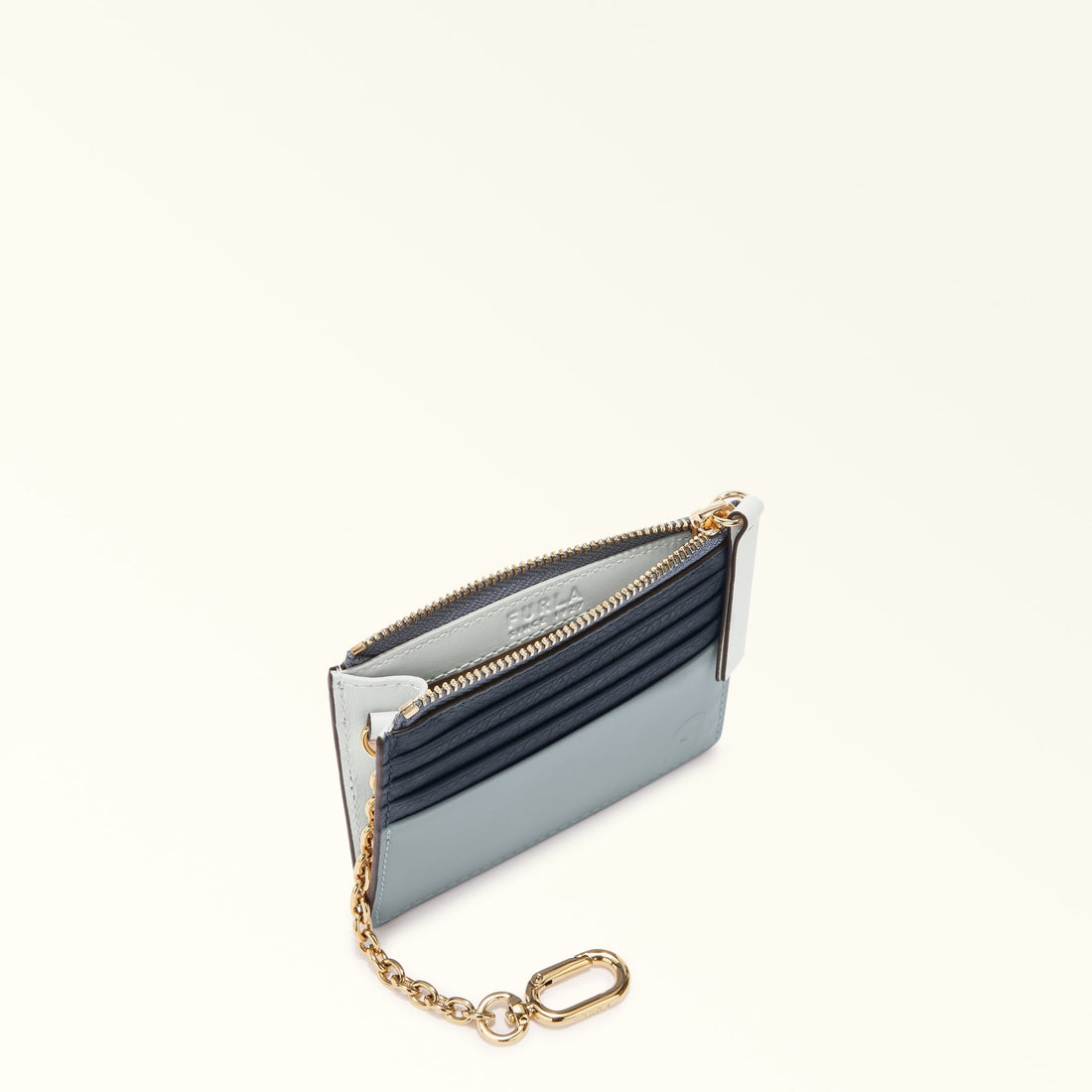 FURLA GRAZIA CARD CASE DENIM+NUVOLA+PANNA