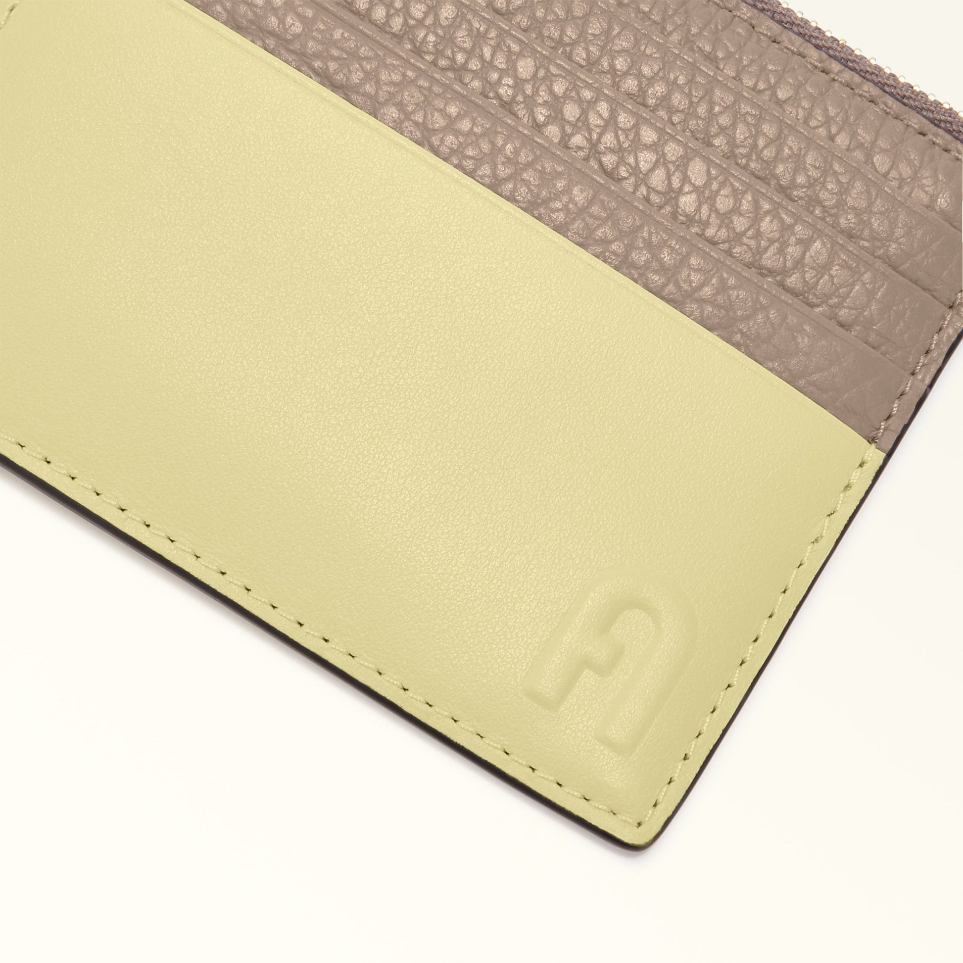 FURLA GRAZIA CARD CASE STUCCO GRAY+FREESIA+AZALEA