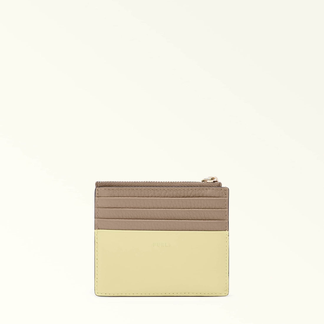 FURLA GRAZIA CARD CASE STUCCO GRAY+FREESIA+AZALEA