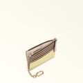 FURLA GRAZIA CARD CASE STUCCO GRAY+FREESIA+AZALEA