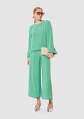 Tazzio green crepe top by Tara Jarmon Lebanon