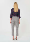 trousers in ecru with cotton stripes