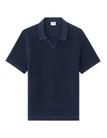 Celio Cotton Short-Sleeved Polo - Navy