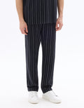Celio Striped Straight Pants - Blue