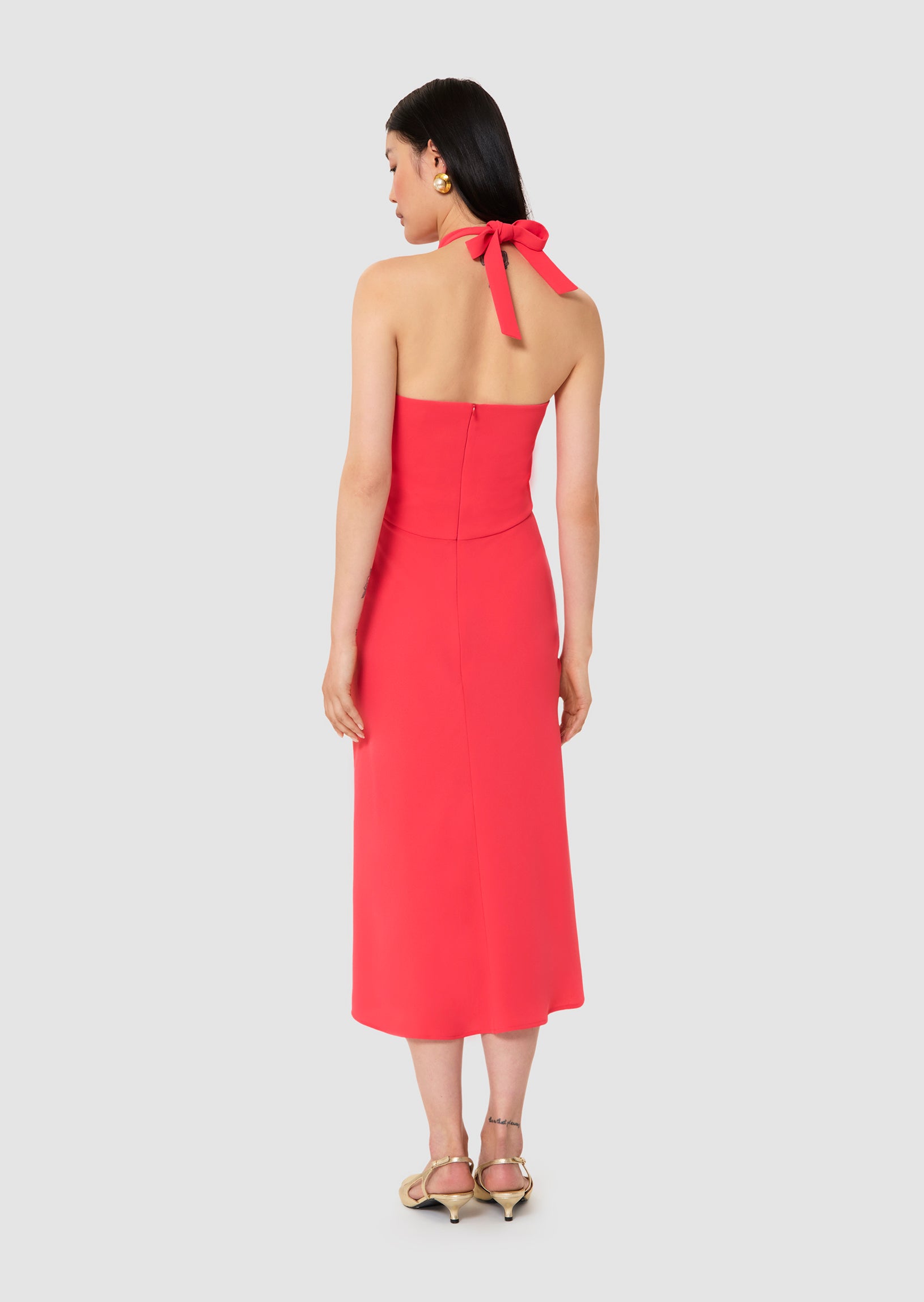 Rosanne red crepe dress by Tara Jarmon Lebanon
