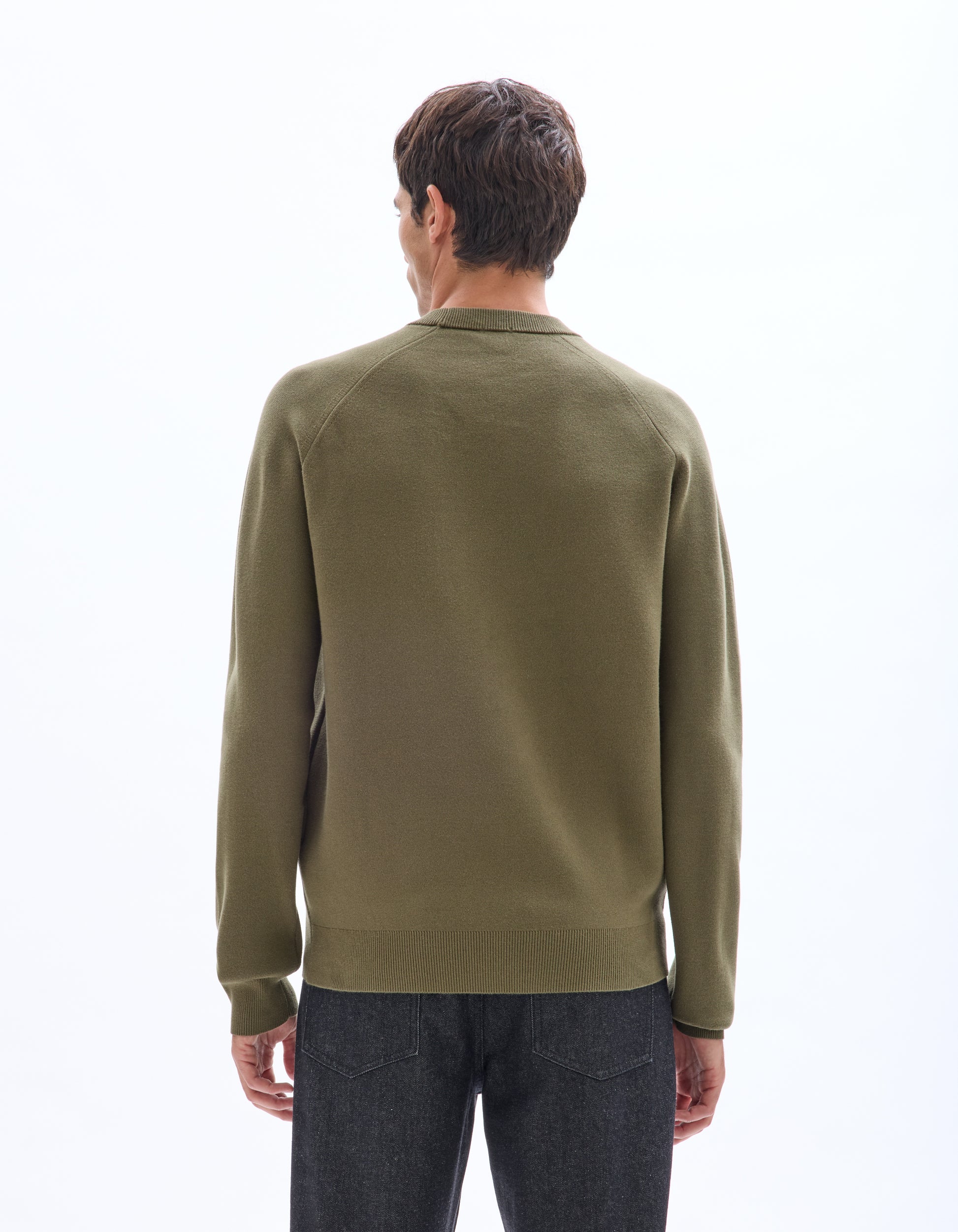 Kaki Crew Neck Jumper - Celio Lebanon