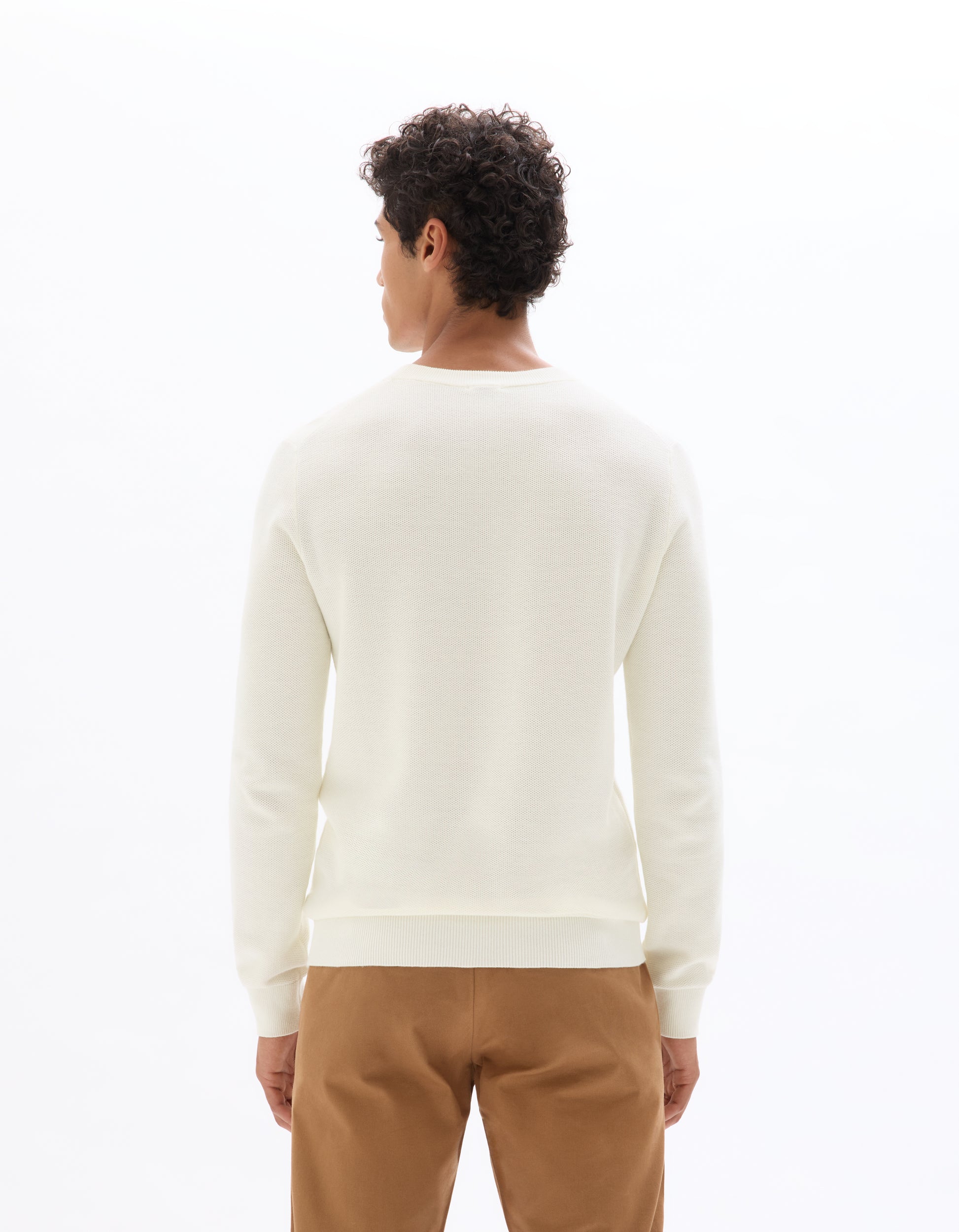 Ecru Crew Neck Jumper - Celio Lebanon