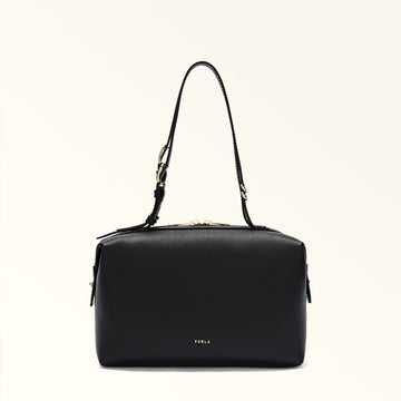 Furla Double S Boston  Bag In Leather