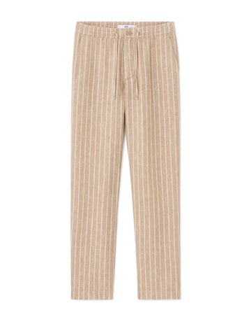 Striped 100% Linen Pants
