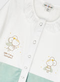 Cotton Blend Girl Romper - Peanut