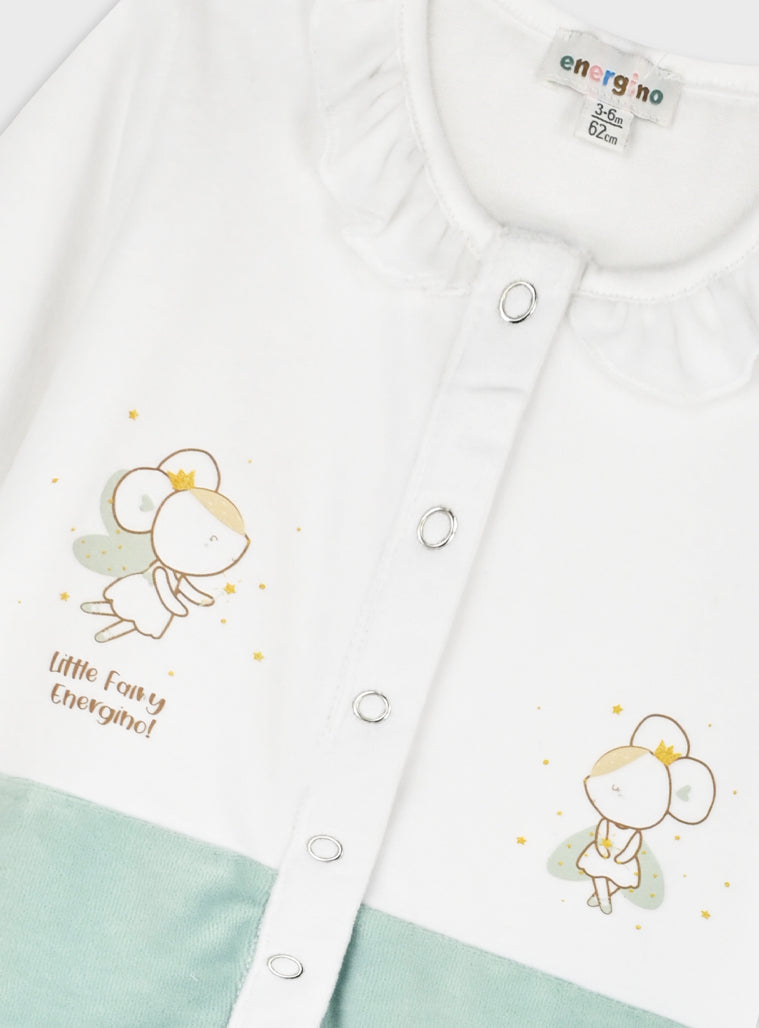 Cotton Blend Girl Romper - Peanut