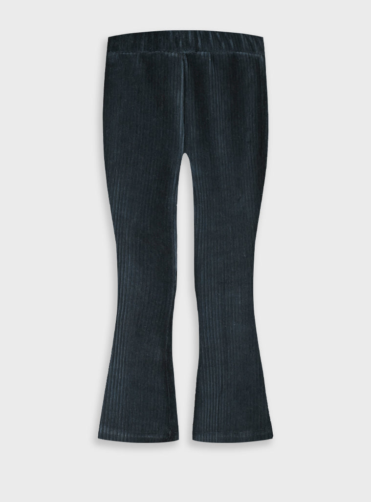 Cotton Blend Girl Trousers - Anthracite