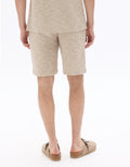 Celio Regular fit French terry Bermuda shorts - Beige