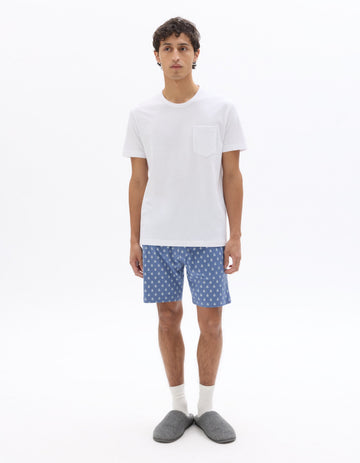 Pajama T-shirt and Shorts Set, 100% Cotton Celio