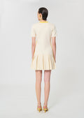 dress in ecru technical mesh