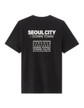 Celio Seoul City Print Black 100% Cotton Regular Fit Crew Neck T-Shirt - Black