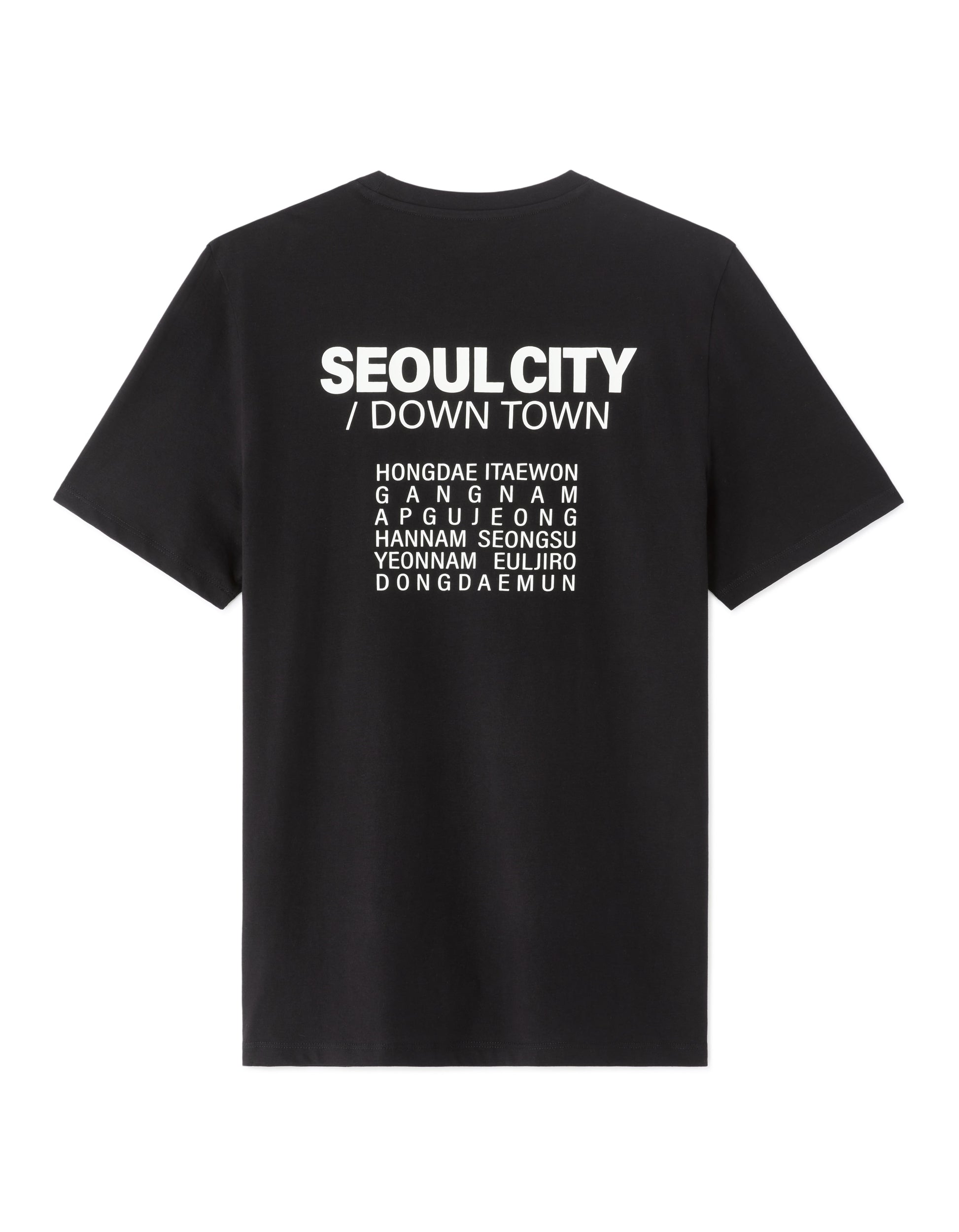 Celio Seoul City Print Black 100% Cotton Regular Fit Crew Neck T-Shirt - Black