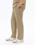 100% Cotton Straight-leg Pants with Honeycomb Texture Celio